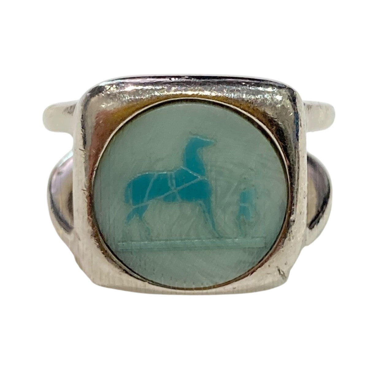 HERMES(エルメス) コロゾリング シルバー×ブルー サイズ 53｜【公式