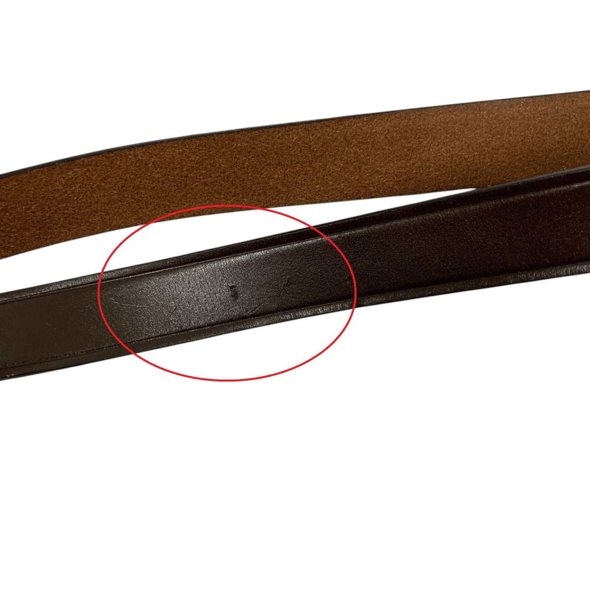 ATLAST ＆ CO(アットラスト) INITIAL BELTレザーベルト ブラウン