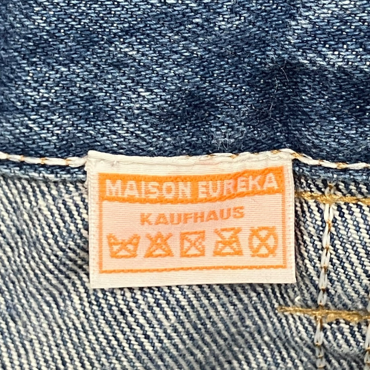 MAISON EUREKA(メゾンエウレカ) REWORK BIGGY カットオフデニム ブルー