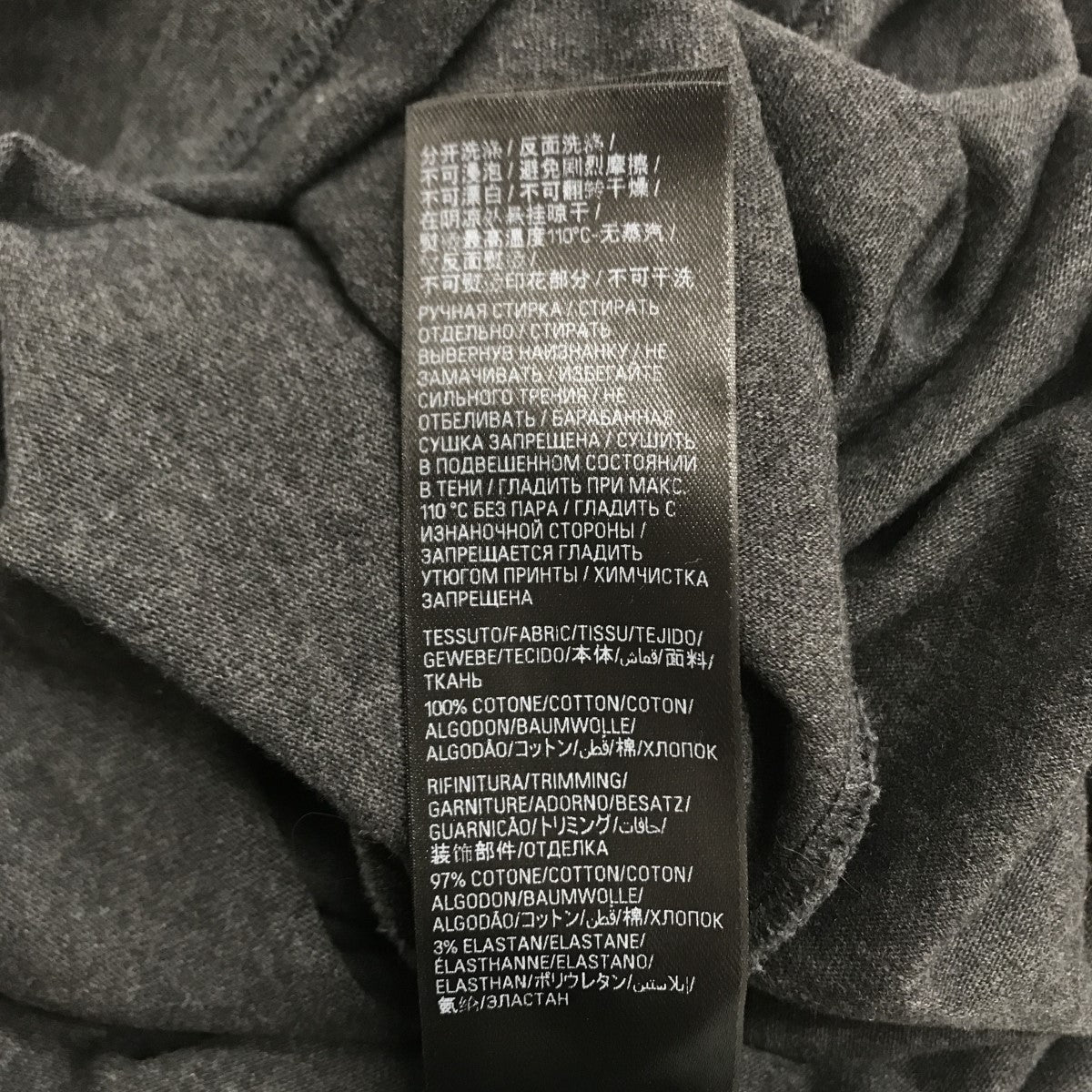 BALENCIAGA(バレンシアガ) 23SS ユーズド加工 テープロゴ Tシャツ