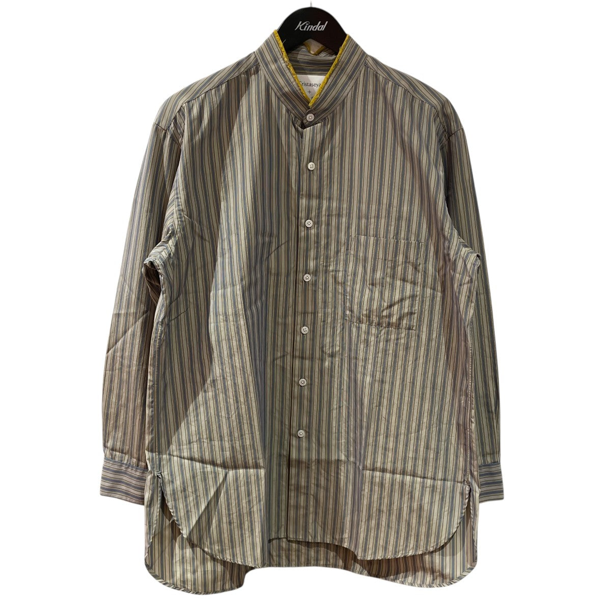 Cristaseya×Salvatore Piccolo handmade mao shirtストライプシャツ