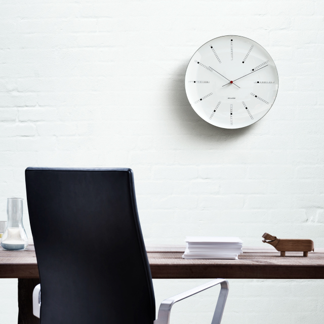 ARNE JACOBSEN（アルネ ヤコブセン）Wall Clock Bankers Whiteウォール