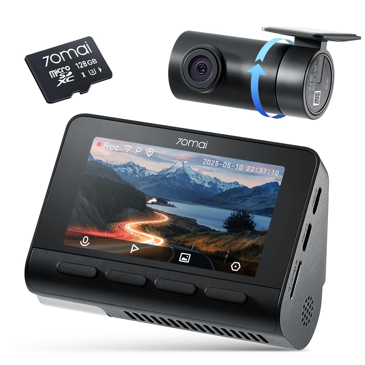 楽天市場】【4K画素超強暗視+128GB SDカード付属】 70mai Dash Cam 4K