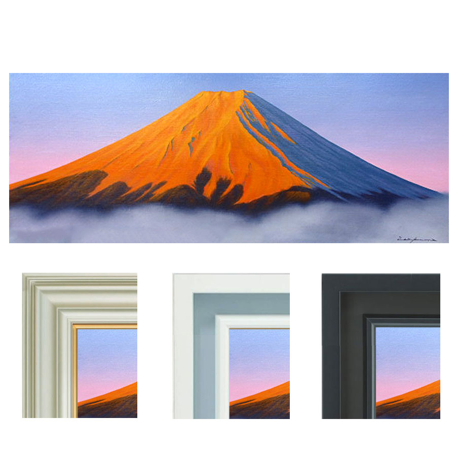 楽天市場】絵画 油絵 額入り油彩 手描き 油絵 紅富士 朝隈敏彦 風景画