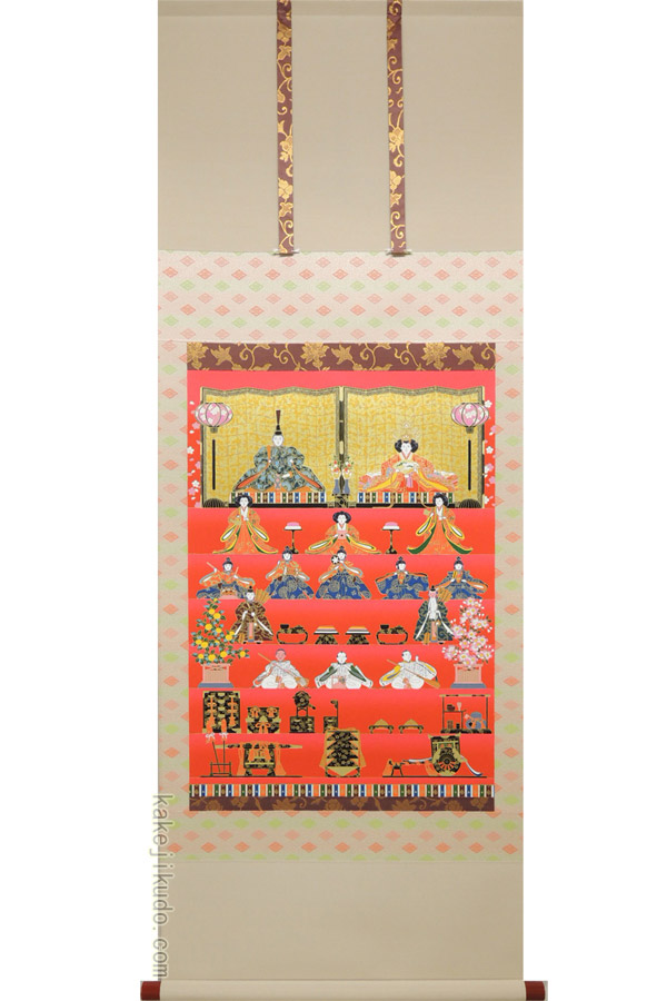 楽天市場】掛け軸 雛段飾り お雛様掛け軸一番人気！ 送料無料 【掛軸