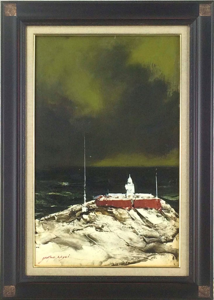 楽天市場】葛西四雄 「荒れる海」 油彩4号 : 小野画廊