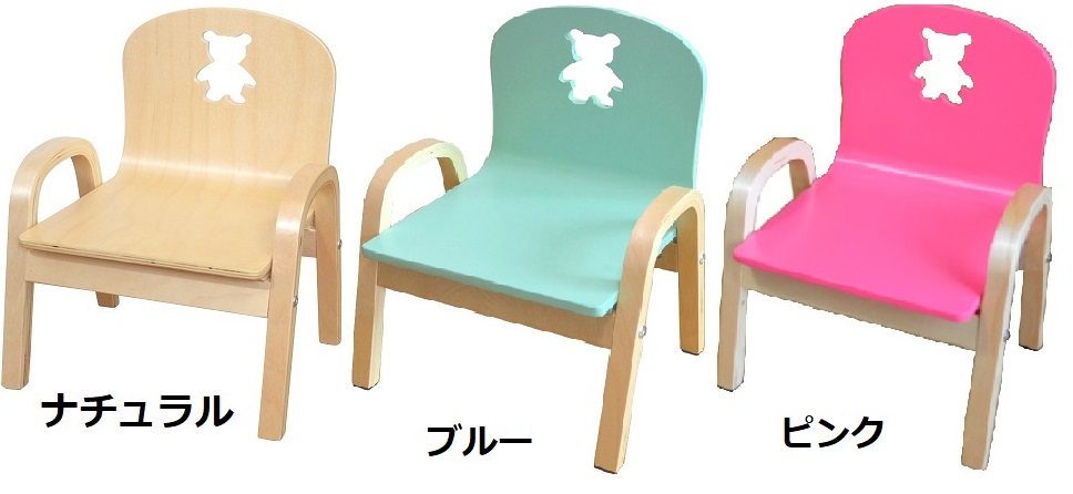 楽天市場】「組立済」MAMENCHI 木製キッズチェア クマ スタッキング