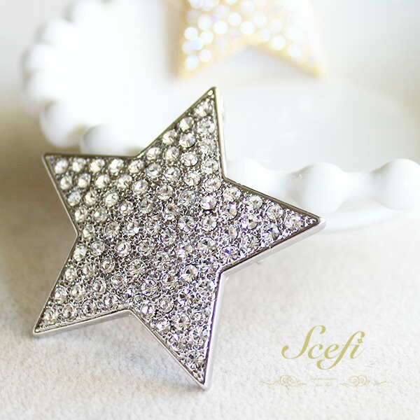 楽天市場】スター 星 STAR ブローチ ゴールド ラインストーン パヴェ