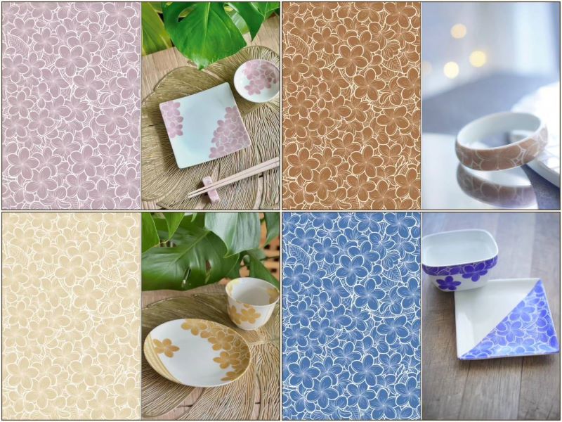 楽天市場】ポーセラーツ 転写紙 【白磁用】 ボタニカルフラワー転写紙