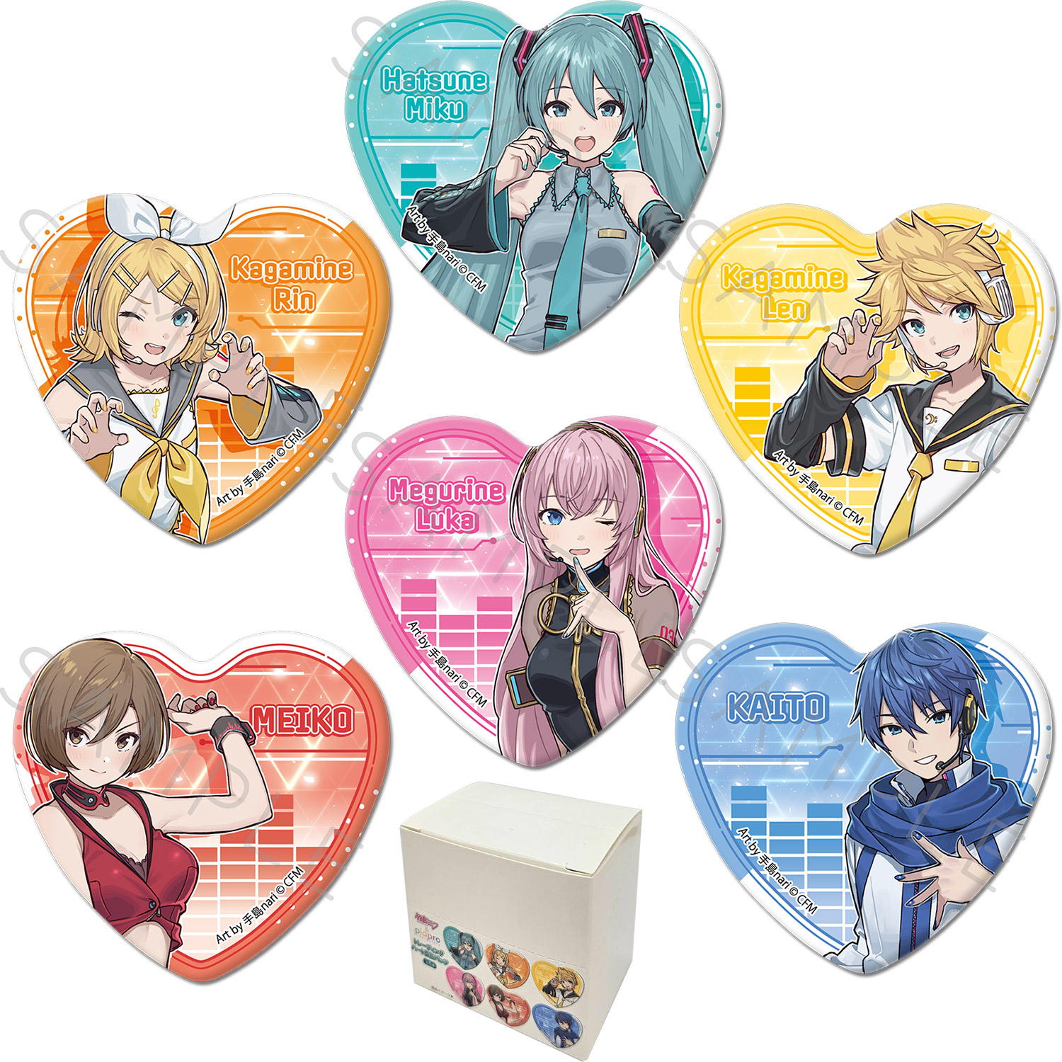 楽天市場】『初音ミク＆ピアプロキャラクターズ』 ハート型缶バッジ