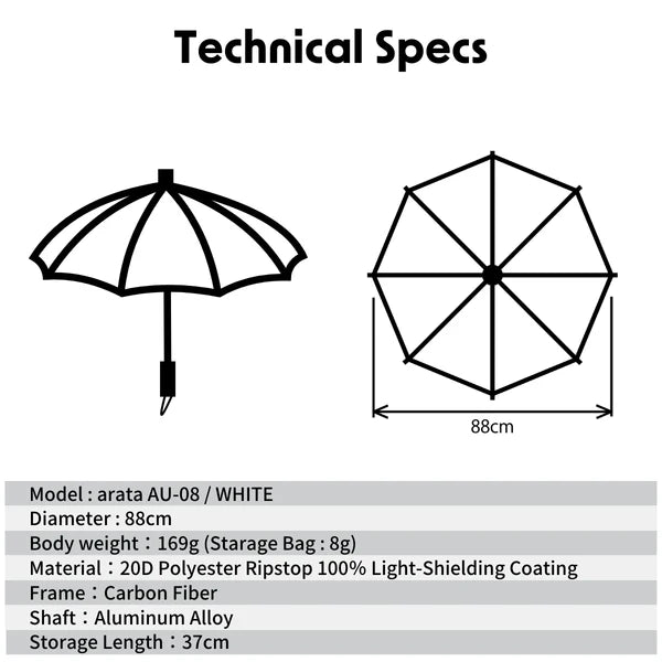 AU-08（ベストバランスの登山用折りたたみ傘）【arata】 – SANKAKU STAND