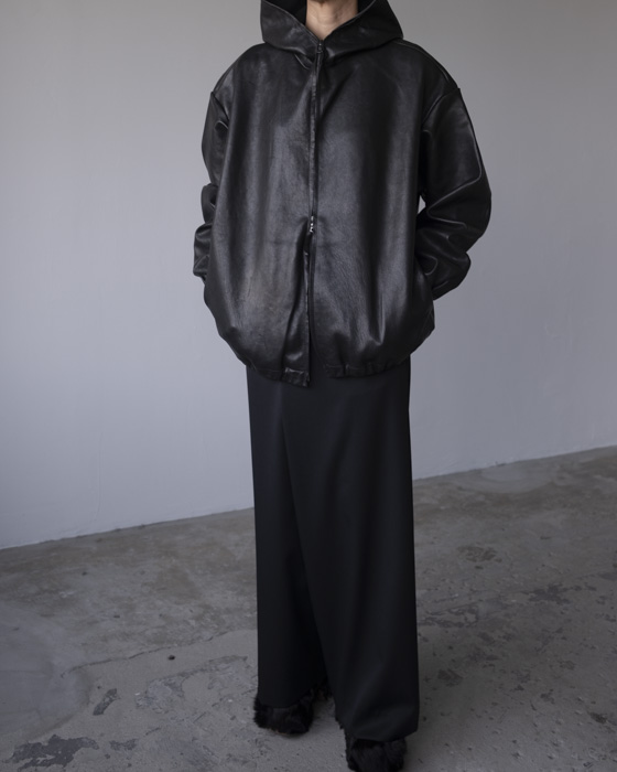 VONIQUE / Gabriela Coll Garments/ NO.216 LEATHER HOODED ZIPPER JACKET