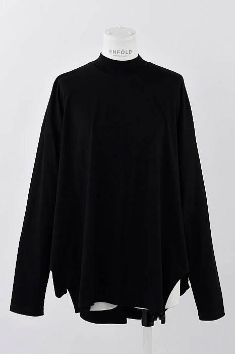 VONIQUE / ENFOLD/ HIGH-NECK SLIT PULLOVER