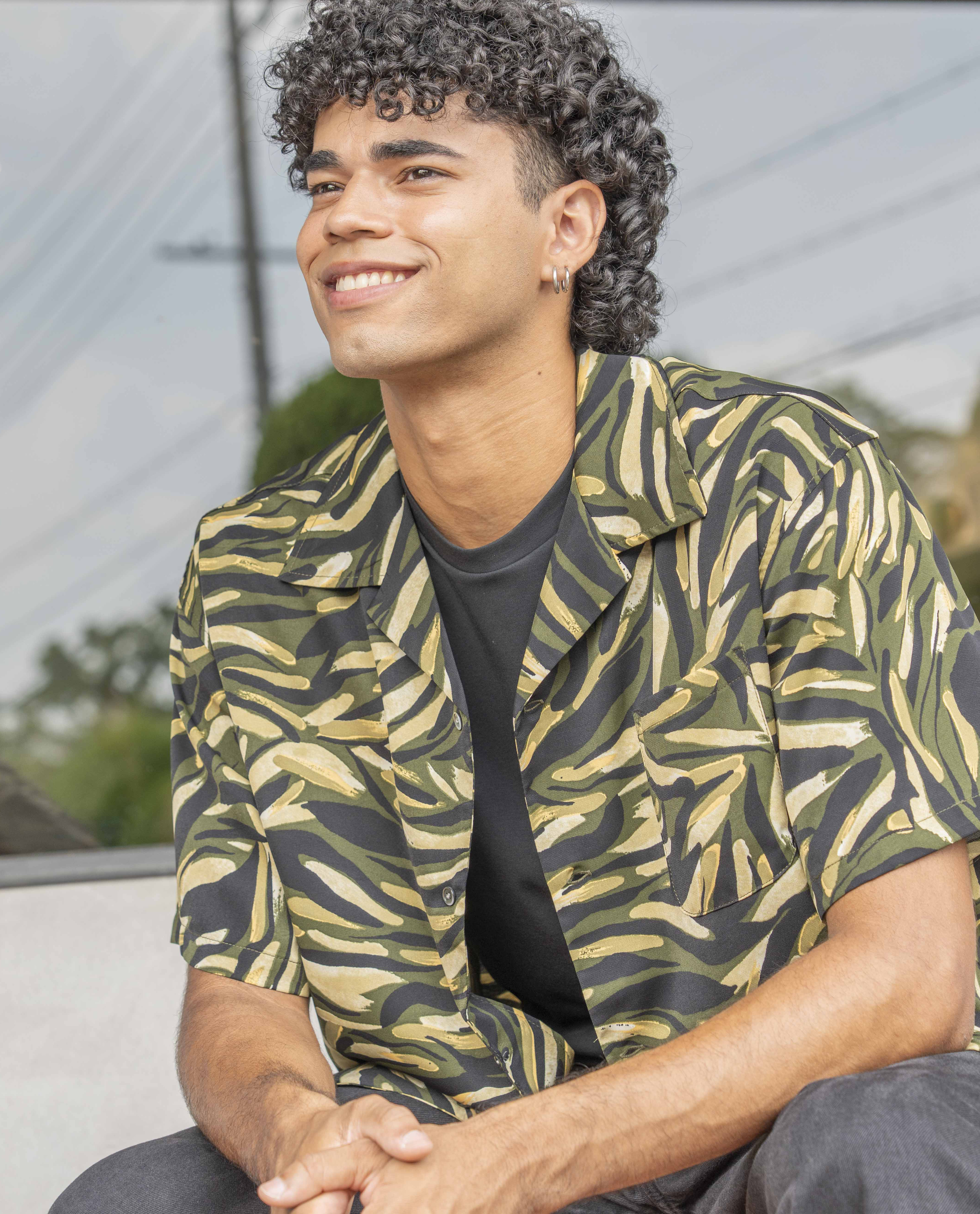 総柄オープンカラーシャツ - YEVS