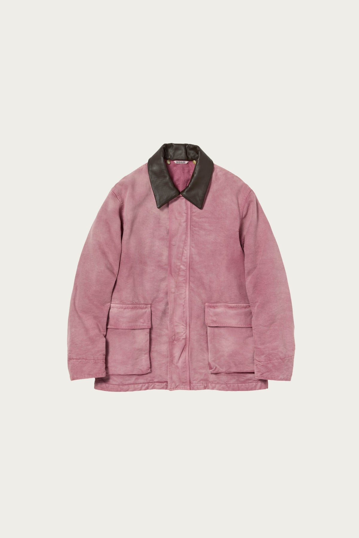 Auralee Product Dyed Organic Cotton Duck Blouson | Faded Burgundy