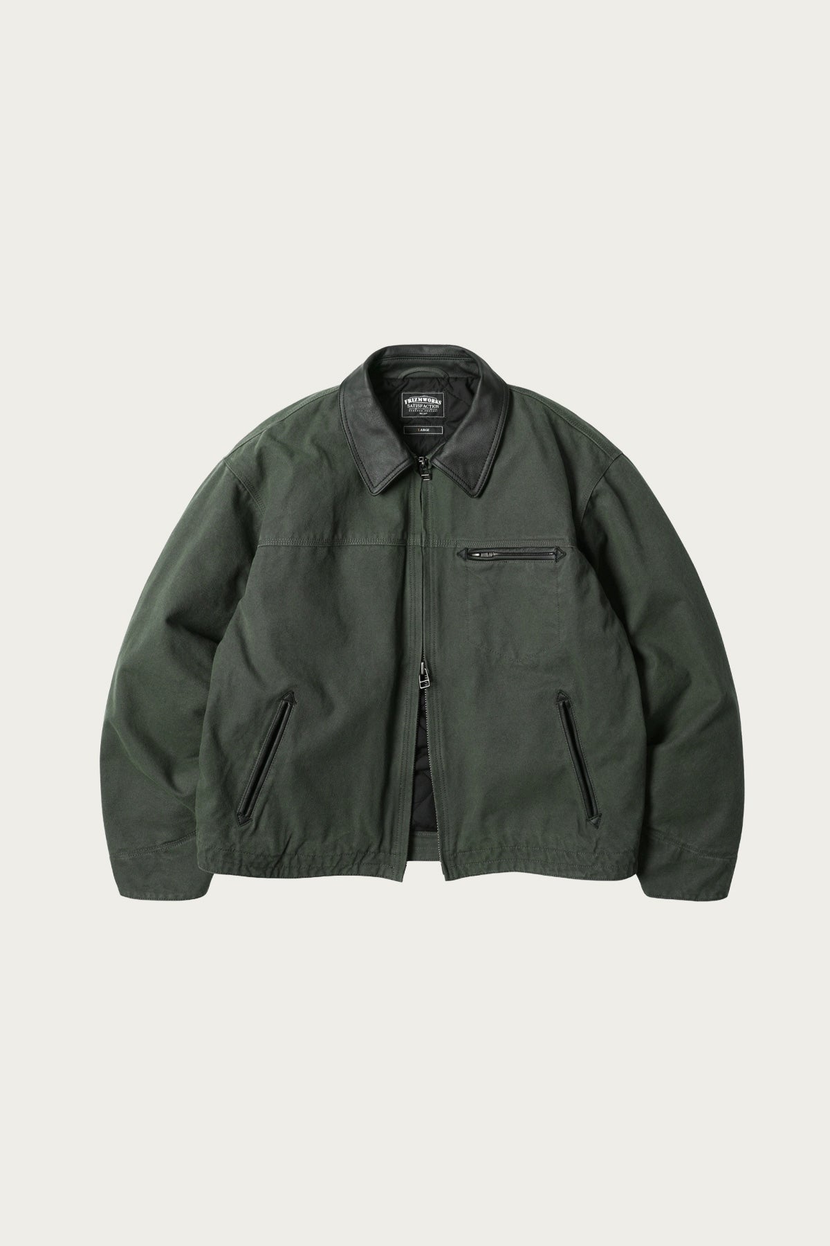 Frizmworks Heavy Canvas Destroyed Work Jacket | Olive | Canoe Club