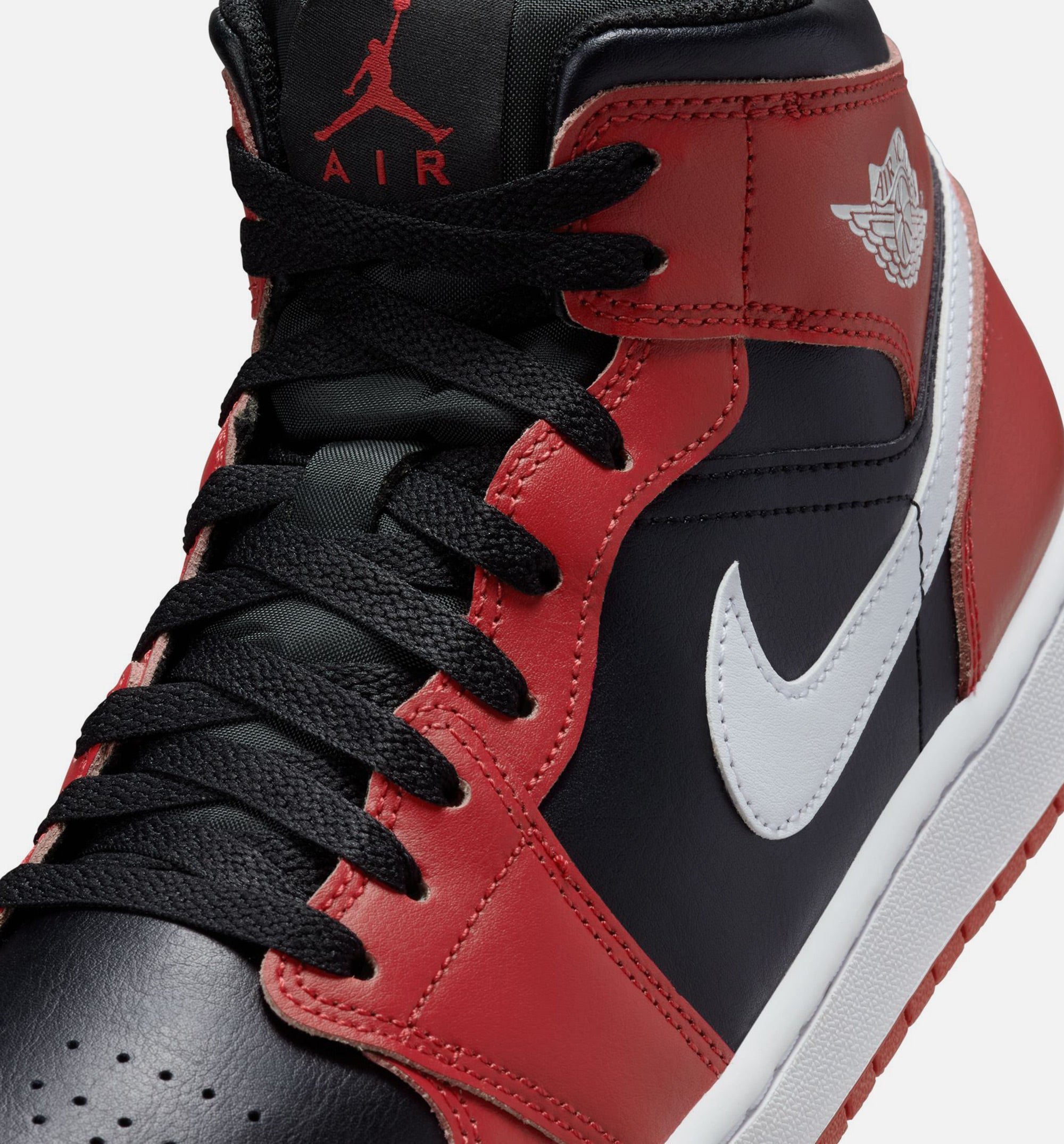 Jordan DQ8426-061 Air Jordan 1 Mid Black Gym Red Mens Basketball