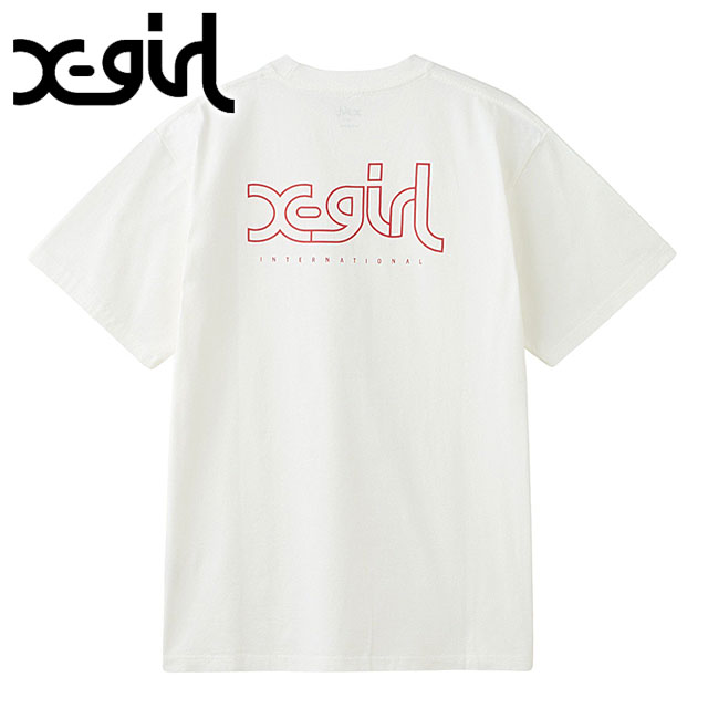 X-girl（エックスガール） ミルズロゴショートスリーブTシャツ