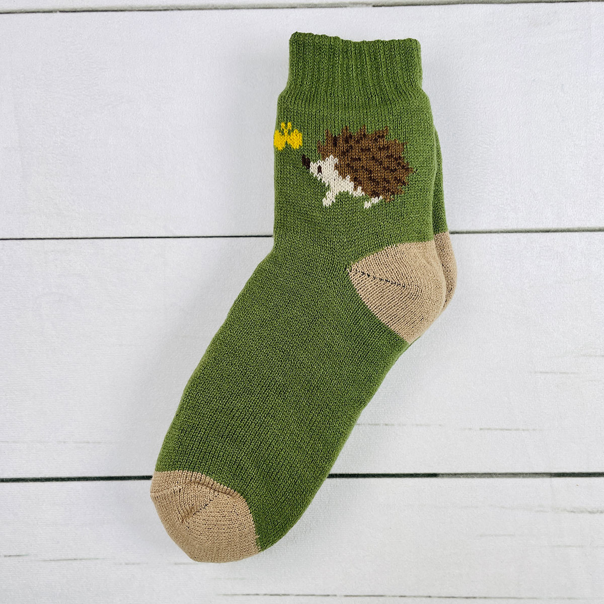 ツイン ハリネズミワンポイント 裏ボアソックス 23-25cm WGS031