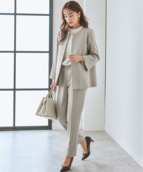 ニッセン（nissen） スーツ パンツ レディース ドビー素材