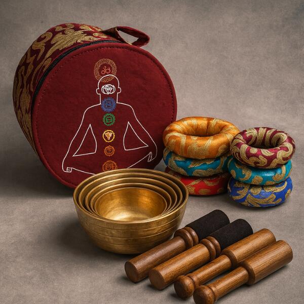 ネパール おりん シンギングボウル 瞑想 チャクラヒーリング 7つセット