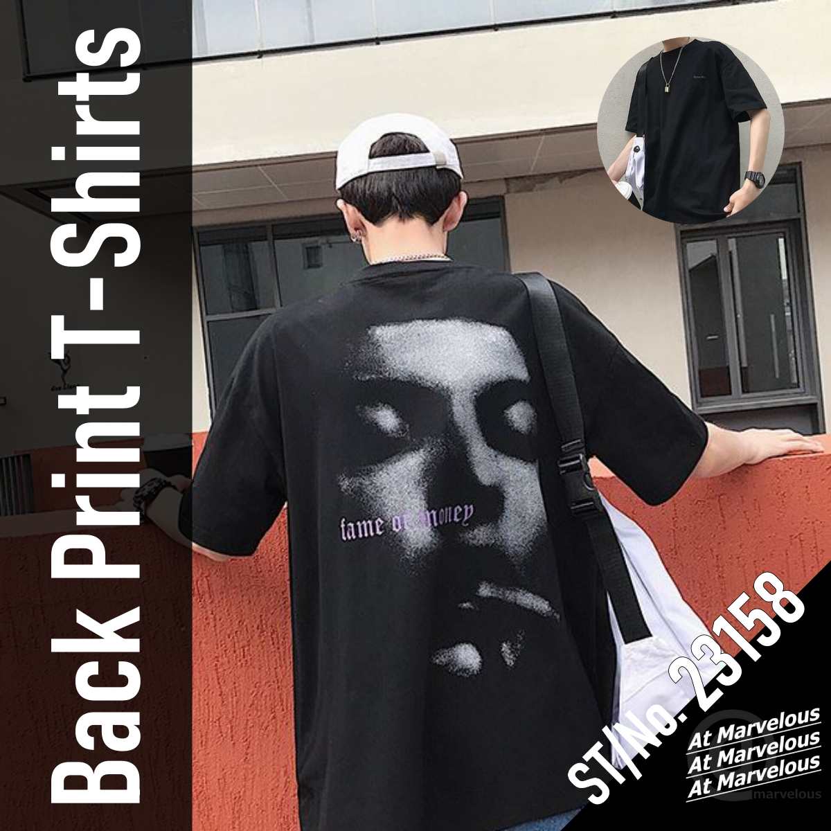 At Marvelous（アットマーベラス） バックプリントTシャツ メンズ