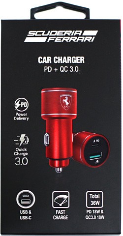 Ferrari（フェラーリ） 充電器 車載 急速充電 車載用 車載充電器 36W 2