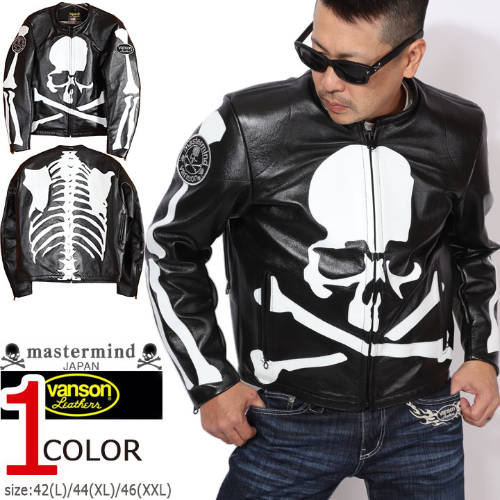 VANSON（バンソン） MASTERMIND WORLD コラボ レザー ジャケット