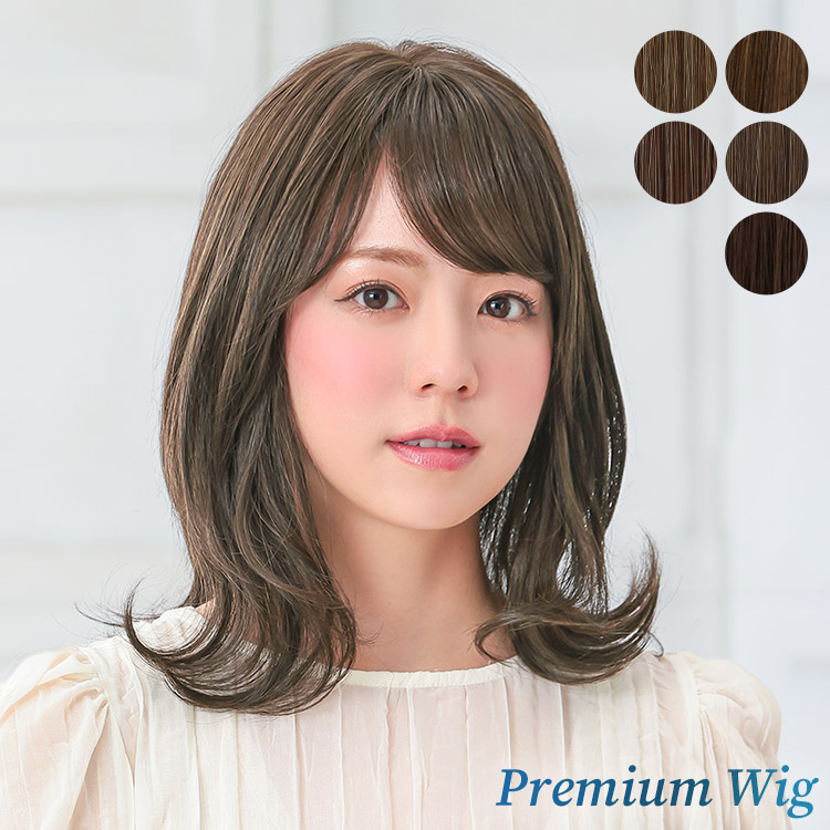 AQUADOLL VENUS ウィッグ 女性 セミロング ミディアム カール パーマ