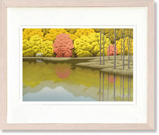 絵画 国武久巳・白い樹林 アート インテリア 風景画 : 絵画生活 - 通販