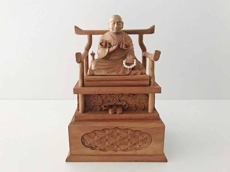 僧形坐像 善導大師坐像 #075 ◇白檀 木彫 仏像 僧形坐像 善導大師坐像