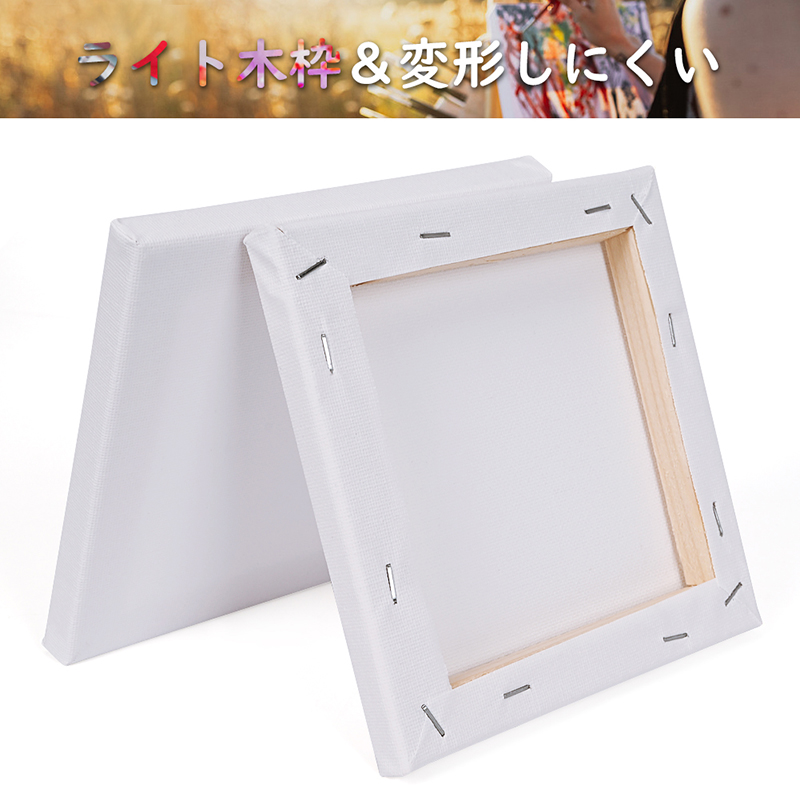 12枚セット】張りキャンバス キャンバスボード キャンバス 画材 木枠