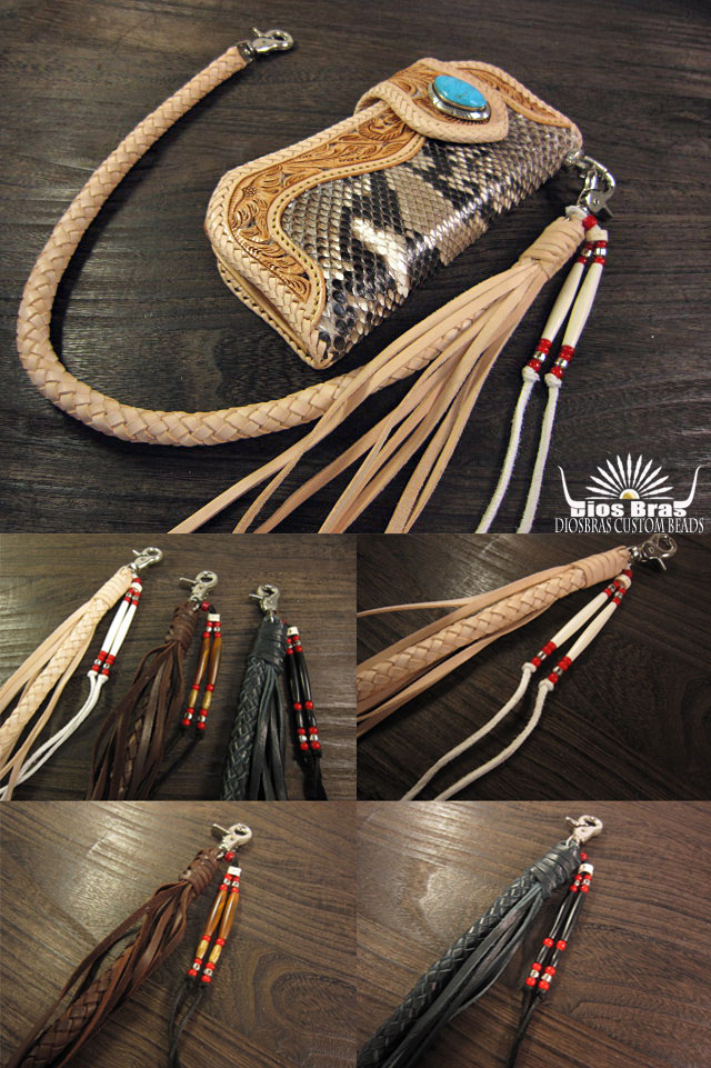 ウォレットロープ 本革 レザー ウォレットチェーン 8本編み