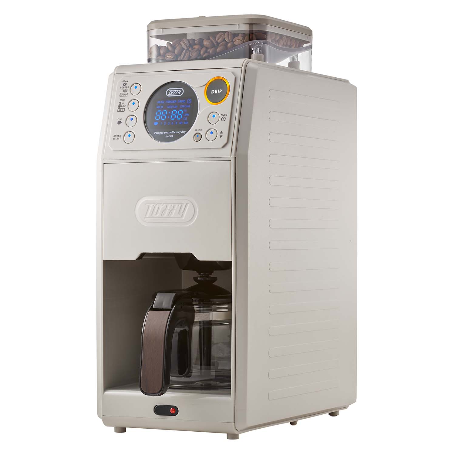 Toffy コーヒーメーカー 全自動ミル付カスタムドリップコーヒー