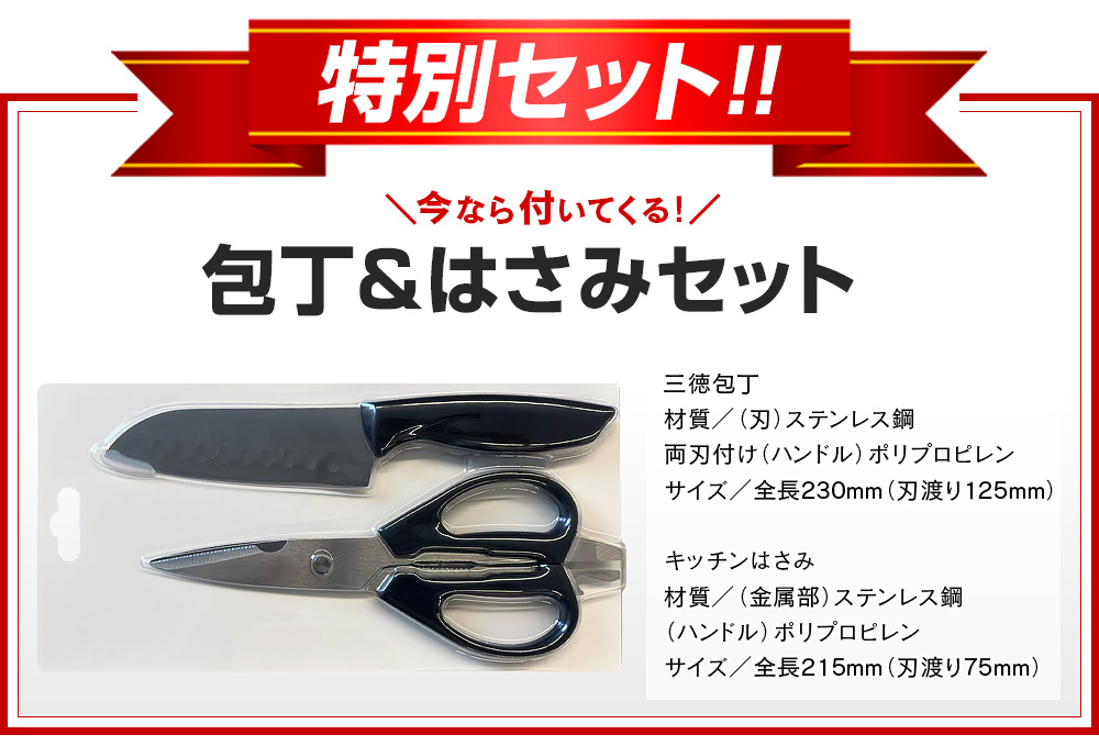 パーフェクトレンジクッカー 包丁鋏(はさみ)セット 1個（深型） 電子