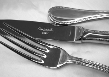 クリストフル ステンレス パール（2405）テーブルスプーン、フォーク