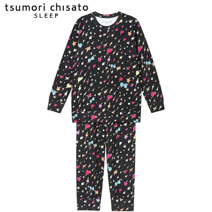 tsumori chisato ナイトウエア LL 上下セット 綿混フリース素材