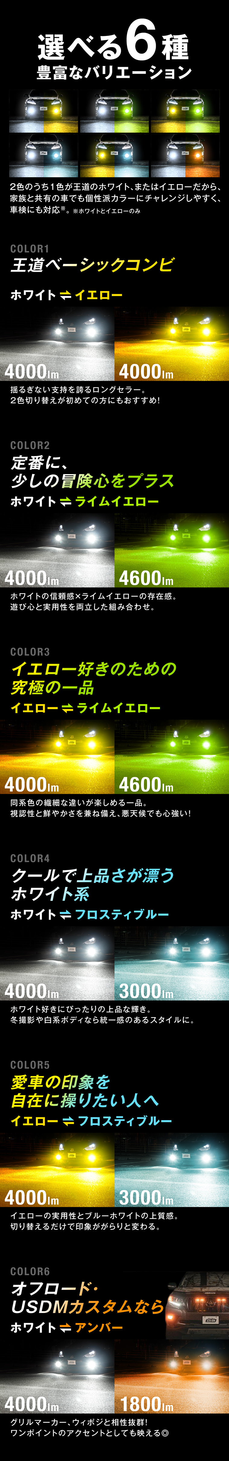 fcl. スイフトスポーツ zc33 ledフォグ フォグランプled 2色切替 h8