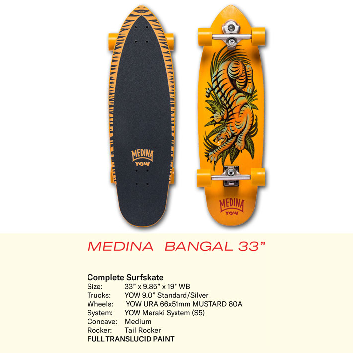 YOW（ヤウ） サーフスケート MEDINA BANGAL 33インチ メディーナ