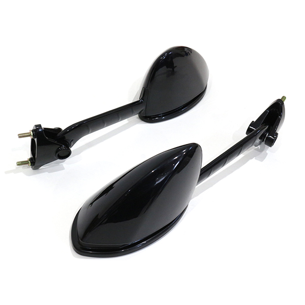 バックミラー ブラック オーバル 左右 バイク カワサキ ZZR-1400 ZX-14