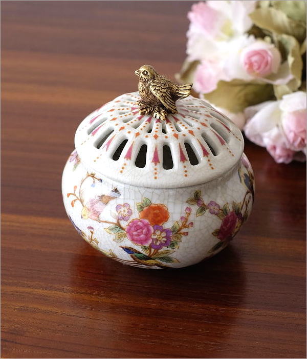 陶器 小物入れ おしゃれ シンプル 真鍮 蓋付き ボックス アンティーク