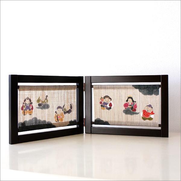 七福神 フレーム 置物 飾り 縁起物 正月 迎春 年中飾り 卓上 額縁 絵