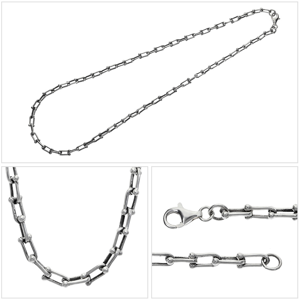 シルバー925 リンクチェーン ネックレス チェーン シルバー 45cm 50cm