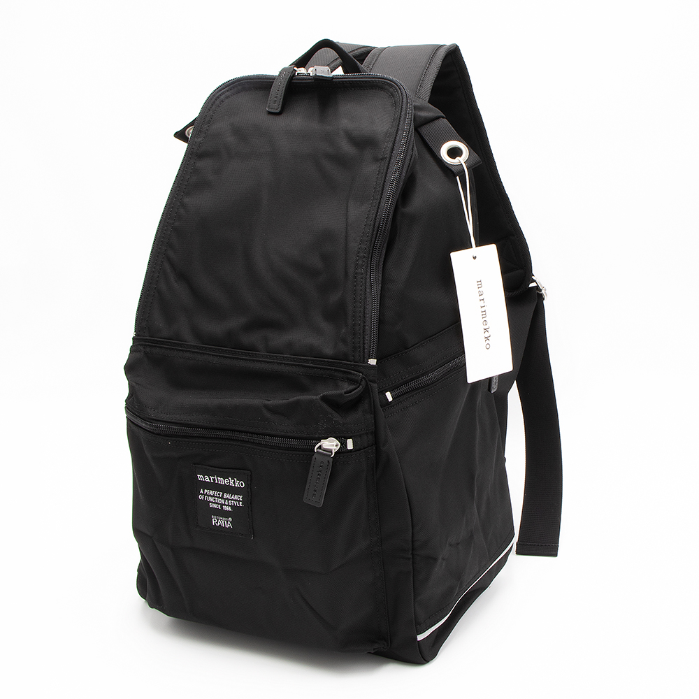 marimekko（マリメッコ） リュックサック BUDDY 無地 (999 ブラック