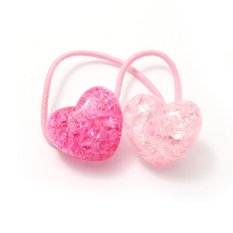 ヘアゴム ハートクリスタル クラック C25-67 キッズヘアゴム