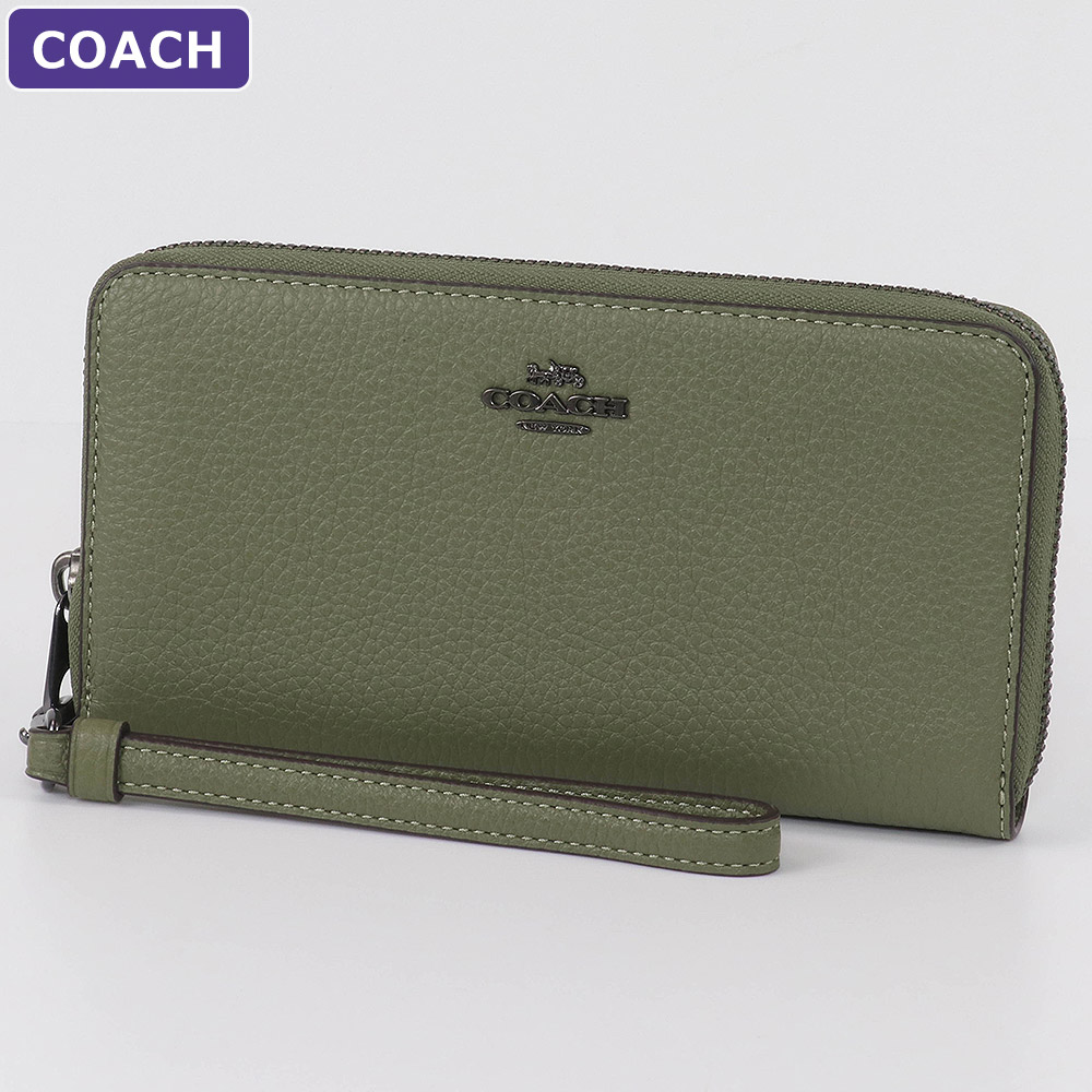 COACH（コーチ） 財布 長財布 C4451 QBMGR ストラップ付 ラウンド