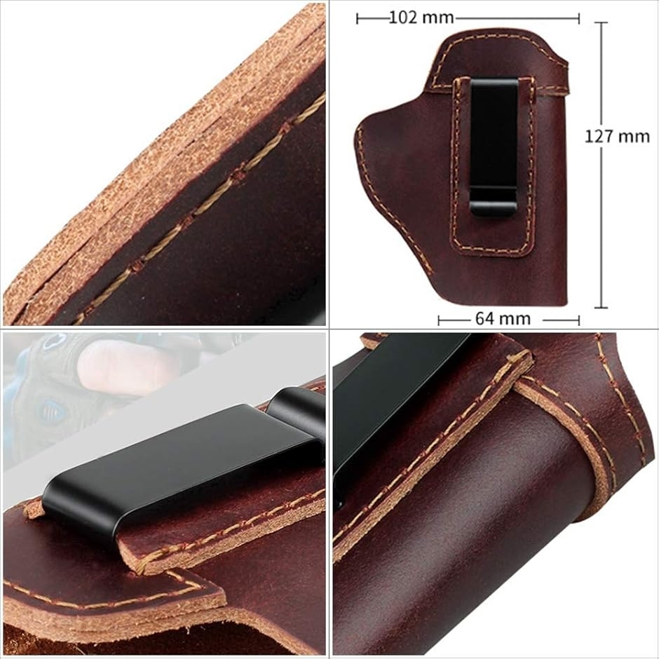 ホルスター ハンドガン 本革 ハンドメイド グロック 他多数適合 レザー