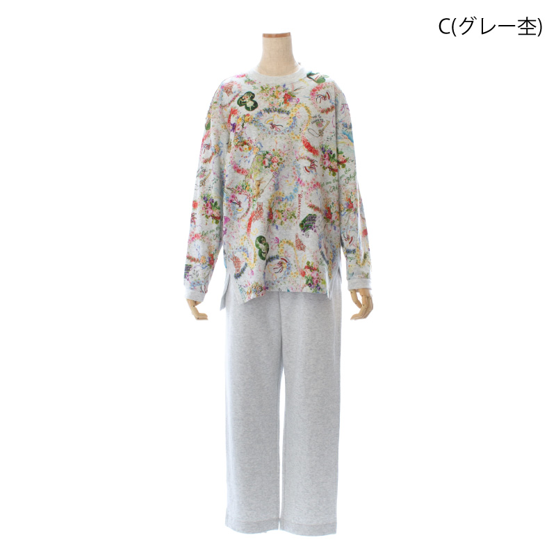 チュニック TUNIC スリットパジャマ 23452P 長袖 40接結・メロディ