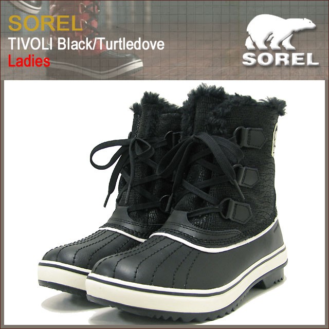 SOREL（ソレル） ブーツ ティボリ Black/Turtledove WOMENS レディース