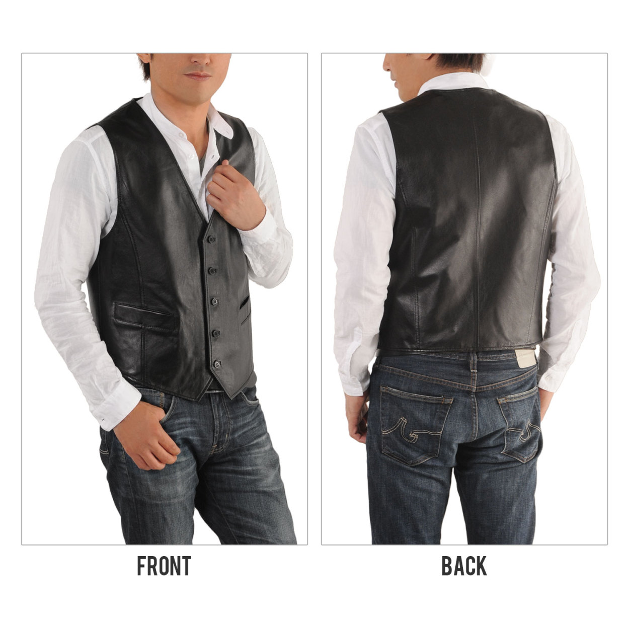 sankyo shokai（三京商会） [28h限定10%off]ラムレザー ベスト メンズ